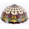 imageWERFACTORY Tiffany Table Lamp Red Stained Glass Tulip Lamp 16X16X24 Inches Desk Reading Light Metal Base Decor Bedroom Living Room Home Office S030 Series