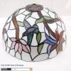 imageWERFACTORY Tiffany Lamp Stained Glass Hummingbird Style Table Lamp Bedside Reading Desk Light 12X12X18 Inches Decor Bedroom Living Room Home Office S801 Series