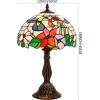 imageWERFACTORY Tiffany Lamp Stained Glass Lamp Hummingbird Style Bedside Table Lamp Desk Reading Light 12X12X18 Inches Decor Bedroom Living Room Home Office S101 Series