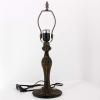 imageWERFACTORY Tiffany Lamp Stained Glass Table Lamp Red Wisteria Style Desk Bedside Reading Light 12X12X18 Inches Deco Bedroom Living Room Home Office S523R Series A