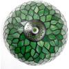 imageWERFACTORY Tiffany Table Lamp Green Wisteria Style Stained Glass Desk Bedside Reading Light 12X12X18 Inches Decor Bedroom Living Room Home Office S523 Series