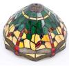 imageWERFACTORY Tiffany Table Lamp Green Yellow Stained Glass Dragonfly Style Bedside Lamp Reading Desk Light 12X12X18 Inches Decor Bedroom Living Room Home Office S009G Series