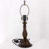 imageWERFACTORY Tiffany Table Lamp Navy Blue Baroque Stained Glass Style Desk Bedside Reading Light 12X12X18 Inches Decor Bedroom Living Room Home Office S003B Series