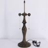 imageWERFACTORY Table Lamp Base Replacement Only Wide 65 Height 24 Inch Fit for 12 14 16 18 Inch Tiffany Style Stained Glass Lampshade Dark Bronze Finish Metal Pull Chain Switch