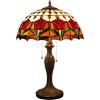 imageWERFACTORY Table Lamp Base Replacement Only Wide 65 Height 24 Inch Fit for 12 14 16 18 Inch Tiffany Style Stained Glass Lampshade Dark Bronze Finish Metal Pull Chain Switch