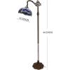 imageWERFACTORY Tiffany Floor Lamp Blue Stained Glass Dragonfly Arched Lamp 12X18X64 Inches Gooseneck Adjustable Corner Standing Reading Light Decor Bedroom Living Room S004 Series B