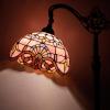 imageWERFACTORY Tiffany Floor Lamp Pink Baroque Stained Glass Arched Lamp 12X18X64 Inches Gooseneck Adjustable Corner Standing Reading Light Decor Bedroom Living Room S003P Series