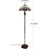 imageWERFACTORY Tiffany Floor Lamp Serenity Victorian Stained Glass Standing Reading Light 16X16X64 Inches Antique Pole Corner Lamp Decor Bedroom Living Room Home Office S021 Series