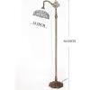 imageWERFACTORY Tiffany Floor Lamp White Crystal Bent Stained Glass Arched Lamp 12X18X64 Inches Gooseneck Adjustable Corner Standing Reading Light Decor Bedroom Living Room S508W Series