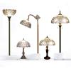 imageWERFACTORY Tiffany Floor Lamp White Crystal Stained Glass Light 12X12X66 Inches Pole Torchiere Standing Corner Torch Uplight Decor Bedroom Living Room Home Office S508W Series