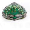 imageWERFACTORY Tiffany Lamp Green Stained Glass Bedside Table Lamp Dragonfly Style Desk Reading Light 12X12X18 Inches Decor Bedroom Living Room Home Office S459 Series