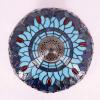 imageWERFACTORY Tiffany Lamp Shade Replacement 16X8 Inch Sea Blue Stained Glass Dragonfly Style Lampshade Only with Cap fit for Table lamp Pendant Light Ceiling Fixture Part Not Included S004 Series