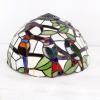 imageWERFACTORY Tiffany Table Lamp Mix Color Stained Glass Bedside Lamp Double Birds Reading Desk Light 12X12X18 Inches Decor Bedroom Living Room Home Office S805 Series