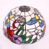 imageWERFACTORY Tiffany Lamp Shade Replacement 12X6 Inch Cream Amber Stained Glass Hummingbird Lampshade Only with Cap fit for Table lamp Pendant Light Ceiling Fixture Part Not Included S101 Series B