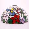 imageWERFACTORY Tiffany Lamp Shade Replacement 12X6 Inch Cream Amber Stained Glass Hummingbird Lampshade Only with Cap fit for Table lamp Pendant Light Ceiling Fixture Part Not Included S101 Series B