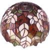 imageWERFACTORY Tiffany Table Lamp Stained Glass Style Maple Leaf Bedside Lamp Desk Reading Light 12X12X18 Inches Decor Bedroom Living Room Home Office S804 Series