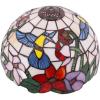 imageWERFACTORY Tiffany Lamp Shade Replacement 12X6 Inch Cream Amber Stained Glass Hummingbird Lampshade Only with Cap fit for Table lamp Pendant Light Ceiling Fixture Part Not Included S101 Series B