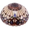 imageWERFACTORY Tiffany Lamp Shade Replacement 16X8 Inch Serenity Victorian Stained Glass Lampshade Only with Cap fit for Table lamp Pendant Light Ceiling Fixture Part Not Included S021 Series