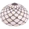 imageWERFACTORY Tiffany Lamp Shade Replacement 12X6 Inch Cream Amber Stained Glass Bead Lampshade Only with Cap fit for Table lamp Pendant Light Ceiling Fixture Part Not Included