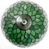 imageTiffany Ceiling Fixture Lamp Semi Flush Mount 12 Inch Green Wisteria Stained Glass Shade For Dinner Room Pendant Hanging 2 Light