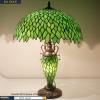 imageTiffany Lamp Shade Replacement W16H7 Inch Green Stained Glass Wisteria Lampshade For Table Lamps FLoor Lamp Ceiling Fixture 3 Hooks InsidePendant Hanging Light S523 WERFACTORY Home Office Decoration