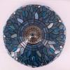 imageTiffany Lamp Shade Replacement W16H7 Inch Sea Blue Stained Glass Dragonfly Lampshade For Table Lamps FLoor Lamp Ceiling Fixture3 Hooks Pendant Hanging Light S147 WERFACTORY Home Office Decoration