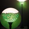 imageWERFACTORY Tiffany Floor Lamp Green Wisteria Stained Glass Light 12X12X66 Inches Pole Torchiere Standing Corner Torch Uplight Decor Bedroom Living Room Home Office S523 Series