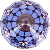 imageWERFACTORY Tiffany Lamp Shade Replacement 12X6 Inch Blue Purple Baroque Style Stained Glass Lampshade Only with Cap fit for Table lamp Pendant Light Ceiling Fixture Part Not Included S003C Series