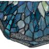 imageWERFACTORY Tiffany Lamp Shade Replacement 12X6 Inch Sea Blue Stained Glass Dragonfly Lampshade Only 158Inch Fitter Opening for Arched Floor Lamp Torchiere Lamp Pendant Light S147 Series