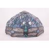 imageWERFACTORY Tiffany Lamp Shade Replacement 12X6 Inch Sea Blue Stained Glass Dragonfly Style Lampshade Only with Cap fit for Table lamp Pendant Light Ceiling Fixture Part Not Included S147 Series