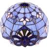 imageWERFACTORY Tiffany Lamp Shade Replacement 12X6 Inch Blue Purple Baroque Stained Glass Lampshade Only 158Inch Fitter Opening for Arched Floor Lamp Torchiere Lamp Pendant Light S003C Series