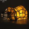 imageTiffany Lamp Dog Stained Glass Night Light for Kids Room Baby Children Boys Girls Teen Bedroom Nursery Bedside Desk Table Unique Birthday Gifts WERFACTORY 5 Color Can Be Choose Brown