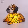 imageTiffany Lamp Dog Stained Glass Night Light for Kids Room Baby Children Boys Girls Teen Bedroom Nursery Bedside Desk Table Unique Birthday Gifts WERFACTORY 5 Color Can Be Choose Brown Hight