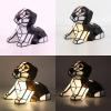 imageTiffany Lamp Dog Stained Glass Night Light for Kids Room Baby Children Boys Girls Teen Bedroom Nursery Bedside Desk Table Unique Birthday Gifts WERFACTORY 5 Color Can Be Choose Black High