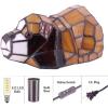 imageTiffany Lamp Dog Stained Glass Night Light for Kids Room Baby Children Boys Girls Teen Bedroom Nursery Bedside Desk Table Unique Birthday Gifts WERFACTORY 5 Color Can Be Choose Brown
