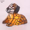 imageTiffany Lamp Dog Stained Glass Night Light for Kids Room Baby Children Boys Girls Teen Bedroom Nursery Bedside Desk Table Unique Birthday Gifts WERFACTORY 5 Color Can Be Choose Brown Hight