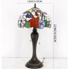 imageWERFACTORY Table Lamp Base Replacement Only Wide 65 Height 24 Inch Fit for 12 14 16 18 Inch Tiffany Style Stained Glass Lampshade Dark Bronze Finish Resin Pull Chain Switch