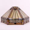 imageWERFACTORY Tiffany Lamp Shade Replacement 12X10X6 Inch Yellow Hexagon Stained Glass Mission Lampshade Only 158Inch Fitter Opening for Arched Floor LampTorchiere LampPendant Light S011 Series