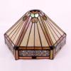 imageWERFACTORY Tiffany Lamp Shade Replacement 12X10X6 Inch Yellow Hexagon Stained Glass Mission Lampshade Only 158Inch Fitter Opening for Arched Floor LampTorchiere LampPendant Light S011 Series