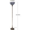 imageWERFACTORY Tiffany Floor Lamp Blue Purple Cloud Stained Glass Light 12X12X66 Inches Pole Torchiere Standing Corner Torch Uplight Decor Bedroom Living Room Home Office S558 Series Blue Purple