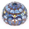 imageWERFACTORY Tiffany Floor Lamp Blue Purple Cloud Stained Glass Light 12X12X66 Inches Pole Torchiere Standing Corner Torch Uplight Decor Bedroom Living Room Home Office S558 Series Blue Purple