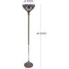 imageWERFACTORY Tiffany Floor Lamp Blue Yellow Liaison Stained Glass Light 12X12X66 Inches Torchiere Standing Corner Torch Uplight Decor Bedroom Living Room Home Office S160E Series B