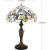 imageWERFACTORY Tiffany Lamp Series Stained Glass Style Lampshade Decorative Living Room Bedroom