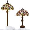 imageWERFACTORY Tiffany Lamp Series Stained Glass Style Lampshade Decorative Living Room Bedroom