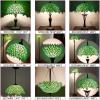 imageWERFACTORY Tiffany Ceiling Light Fixture Green Wisteria Stained Glass Semi Flush Mount Lamp Wide 16 Inch Height 15 Inch Tiffany Ceiling Lamp S523 Series