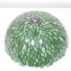 imageWERFACTORY Tiffany Ceiling Light Fixture Green Wisteria Stained Glass Semi Flush Mount Lamp Wide 16 Inch Height 15 Inch Tiffany Ceiling Lamp S523 Series