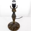 image:imageWERFACTORY Table Lamp Base Replacement Only Wide 6 Height 18 Inch Fit for 8 10 12 Inch Tiffany Style Stained Glass Lampshade Dark Bronze Finish Resin Push Switch On Cord
