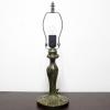 image:imageWERFACTORY Table Lamp Base Replacement Only Wide 6 Height 18 Inch Fit for 8 10 12 Inch Tiffany Style Stained Glass Lampshade Dark Bronze Finish Resin Push Switch On Cord