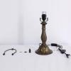 image:imageWERFACTORY Tiffany Table Lamp Base Replacement Only Metal Zinc Wide 6 Height 18 Inch Fit for 8 10 12 Inch Tiffany Style Stained Glass Lampshade Dark Bronze Finish Push Switch On Cord