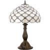 image:imageWERFACTORY Tiffany Table Lamp Base Replacement Only Metal Zinc Wide 6 Height 18 Inch Fit for 8 10 12 Inch Tiffany Style Stained Glass Lampshade Dark Bronze Finish Push Switch On Cord